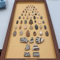 Arrowhead collection shadowbox Arrowhead and pottery collection mounted in a custom shadowbox frame