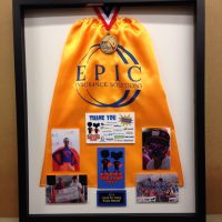 Framed cape A cape framed in a deep custom shadowbox